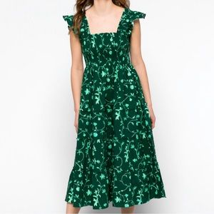ELLIE NAP DRESS XS GREEN TRELLIS